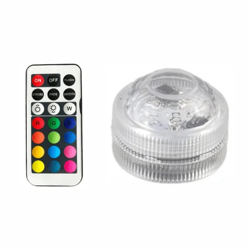 Submersible RGB LED Underwater Lights with Remote Control