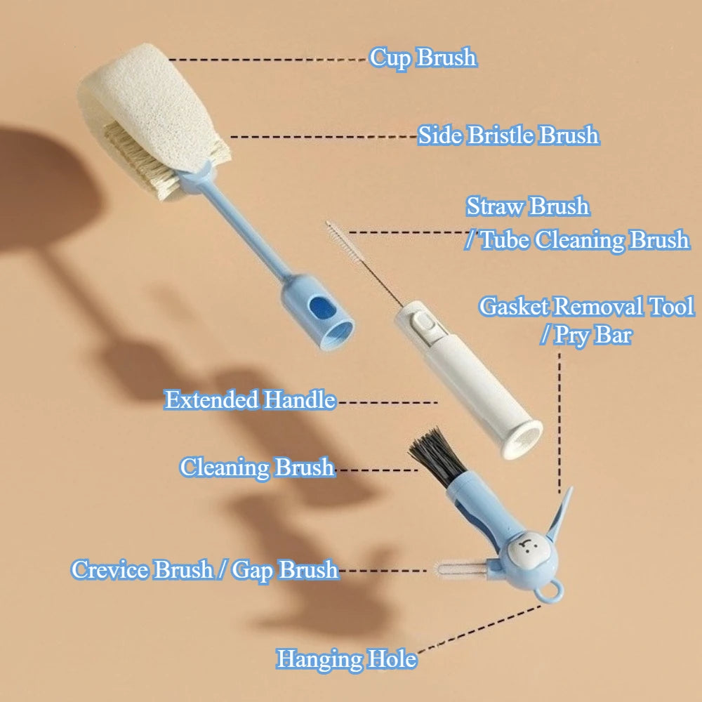 6-in-1 Bottle Cleaning Brush Cup & Straw Cleaner Secondary image