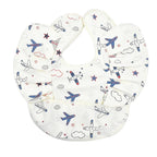 Waterproof Baby Bib with Pocket Soft PU Feeding Bib for Kids
