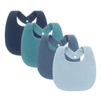 4PCS Muslin Baby Bibs Soft Cotton Burp Cloth Set for Newborns