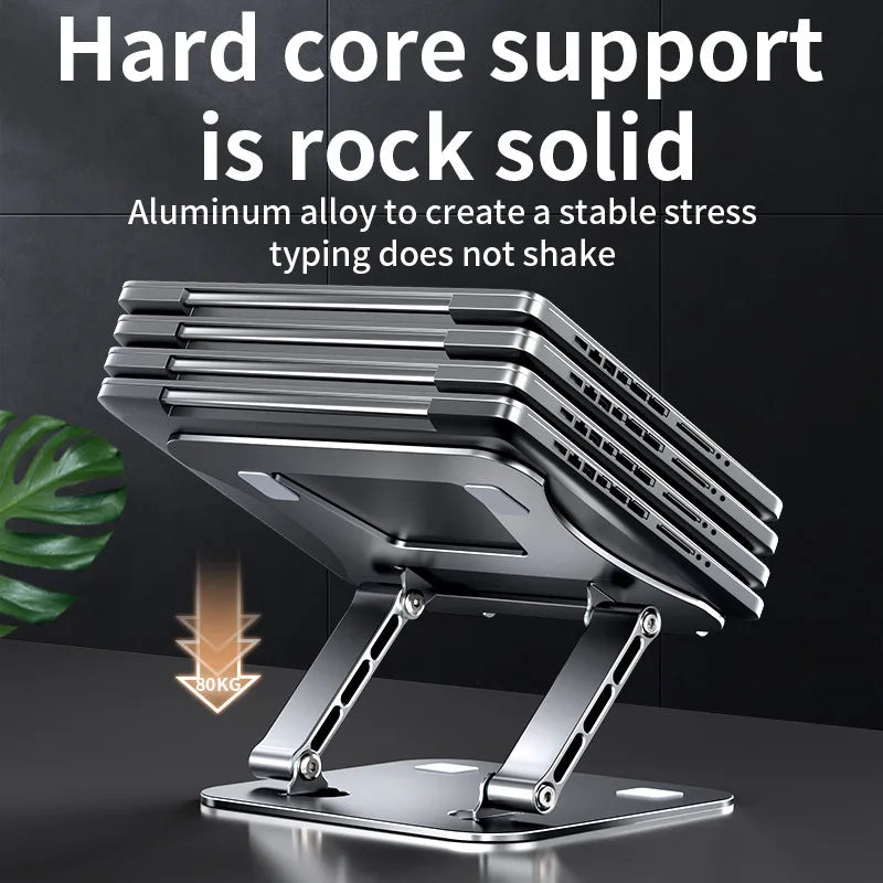 Phone tablet stand: adjustable aluminium alloy folding laptop stand