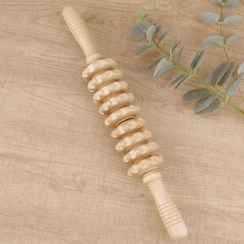 Wooden Therapy Massage Roller Stick for Muscle & Fascia Relief