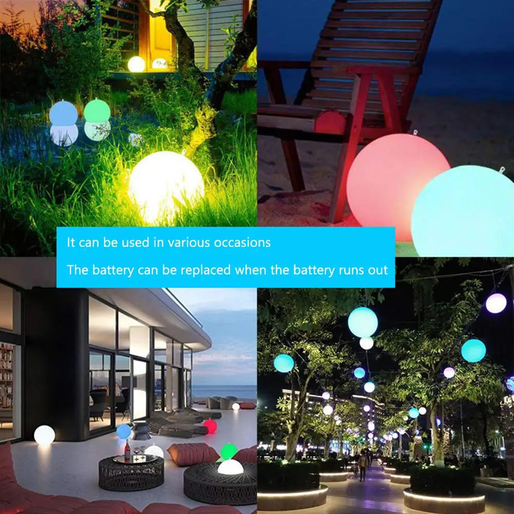 LED Glowing Inflatable Beach Ball for Pool & Party Games