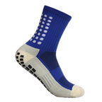 Men Non Slip Grip Football Socks Mid Calf Anti Slip Sports Running