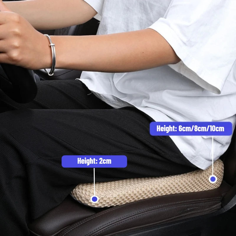 Thickened Car Seat Booster Cushion Memory Foam 3D Mesh Breathable Pad