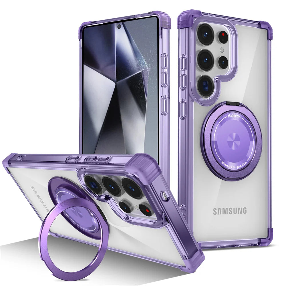 Magnetic Rotating Stand Case for Samsung Galaxy S21 S23 S24 S25 S26