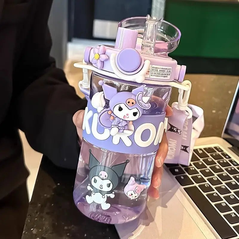 Kuromi Kawaii Kids Water Bottle Large Capacity Cup