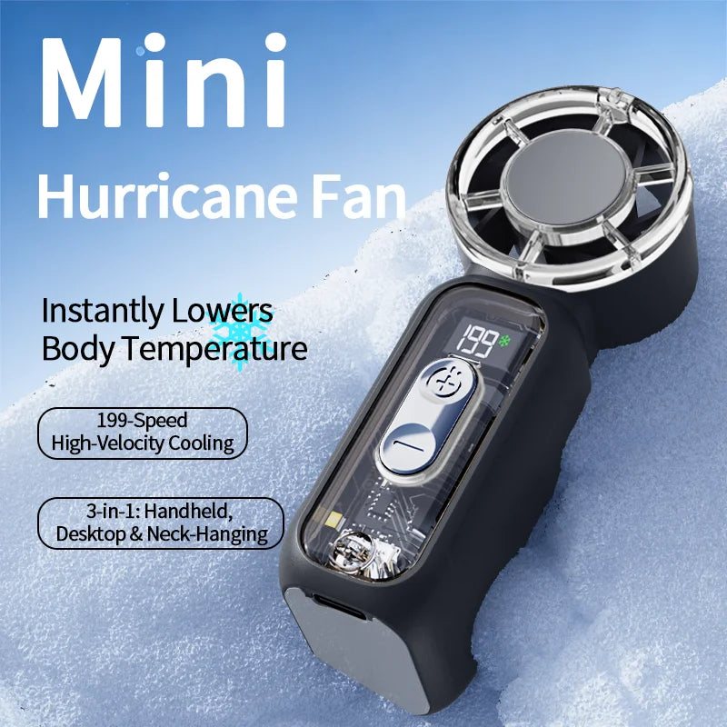Mini Rechargeable Handheld Fan UK High-Speed Quiet Cooling Fan