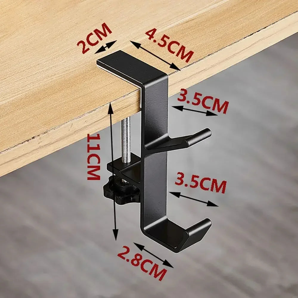 Multi Functional Headphone Stand Table Hook Hanging Holder Metal Rack for Headse