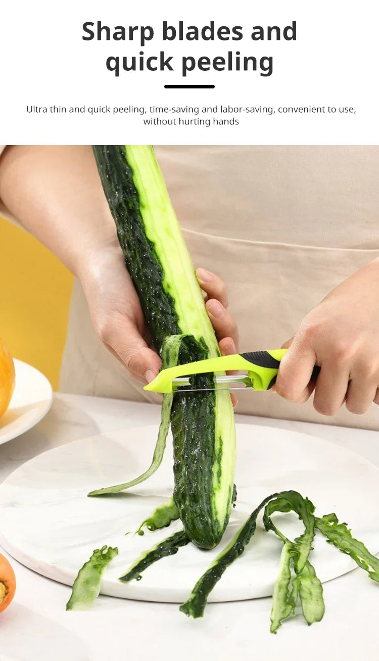 Stainless Steel Vegetable Peeler Anti Slip Handle Fruit & Potato Scraper