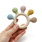 Silicone Baby Ring Teether Sensory Chew Toy 0-12M