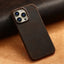 Luxury Full Grain Leather Magsafe Case for iPhone 17 16 15 Pro Max