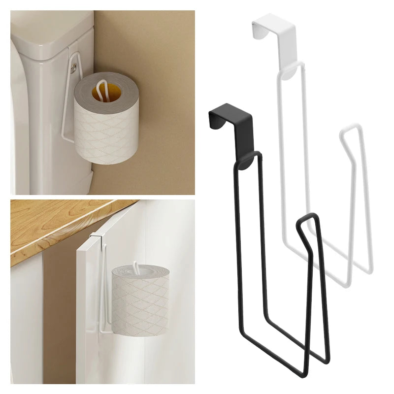 Toilet Paper Holder No Drill Bathroom Storage