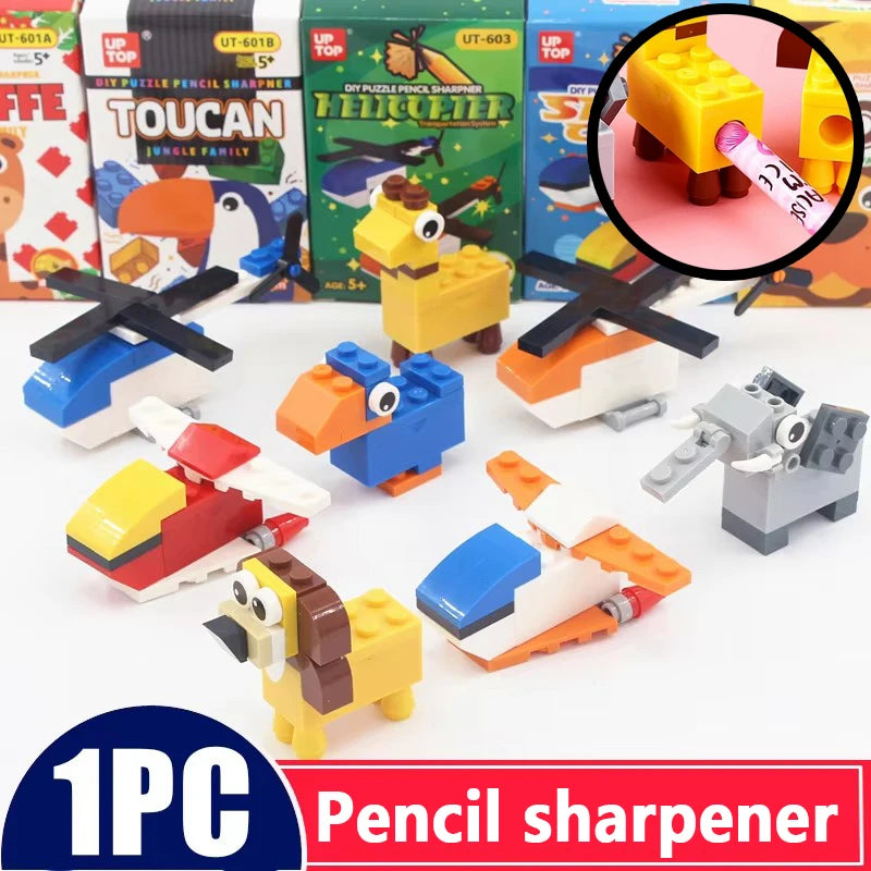 Building Blocks Pencil Sharpener Fun Kids Stationery