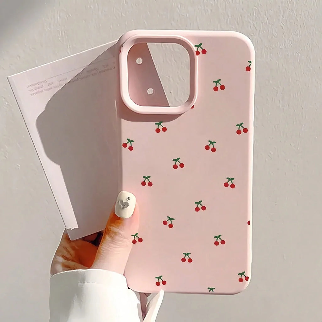 Cute Cherry Cartoon Case for iPhone 11 12 13 14 15 16 17 Pro Max