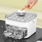 50 Cube Ice Maker UK Easy Press Ice Tray With Lid Refrigerator Ice Box
