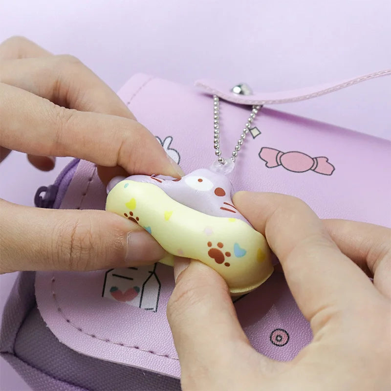 3D Kawaii Pencil Case Cute Waterproof Decompression Pen Pouch