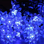 Solar Lotus Flower Fairy Lights Outdoor Garden Decor