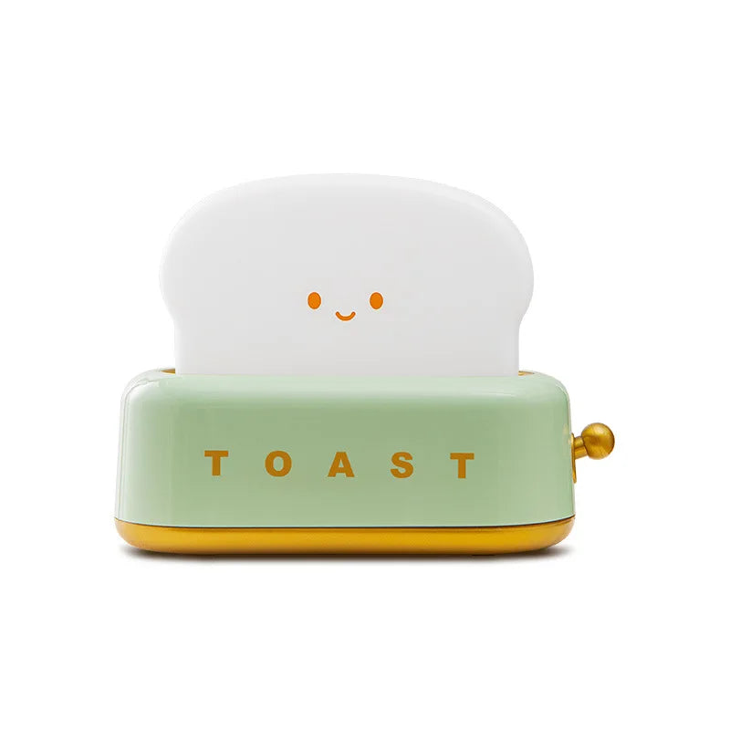 Cute Toaster Night Light Rechargeable Bedside Lamp