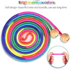 5M Rainbow Skipping Rope for Kids Long Speed Jump Rope with Handle