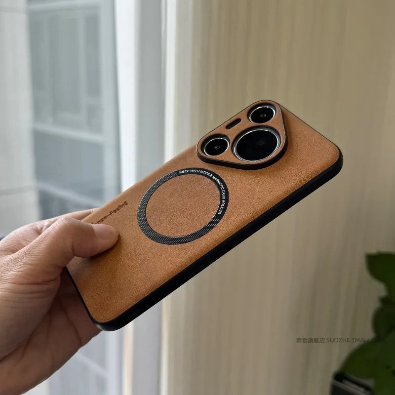 Magnetic Shockproof Leather Case for Huawei Pura 80 70 Pro Ultra