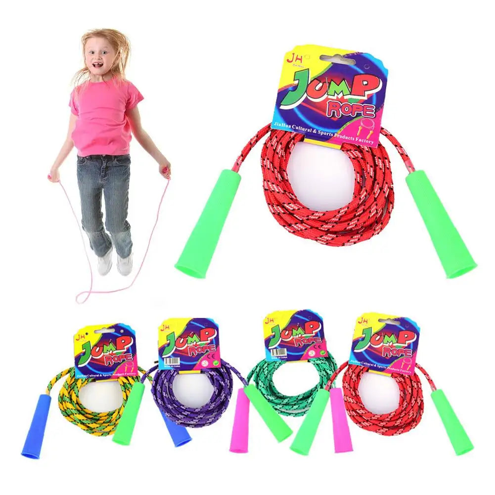 Soft Cotton Rubber Skipping Rope Kids Adults School PE Fitness