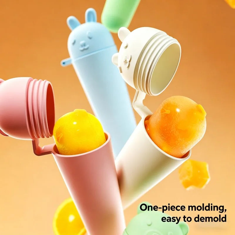 Silicone Popsicle Molds with Lids – BPA Free DIY Ice Pop Maker for Kids Secondary image