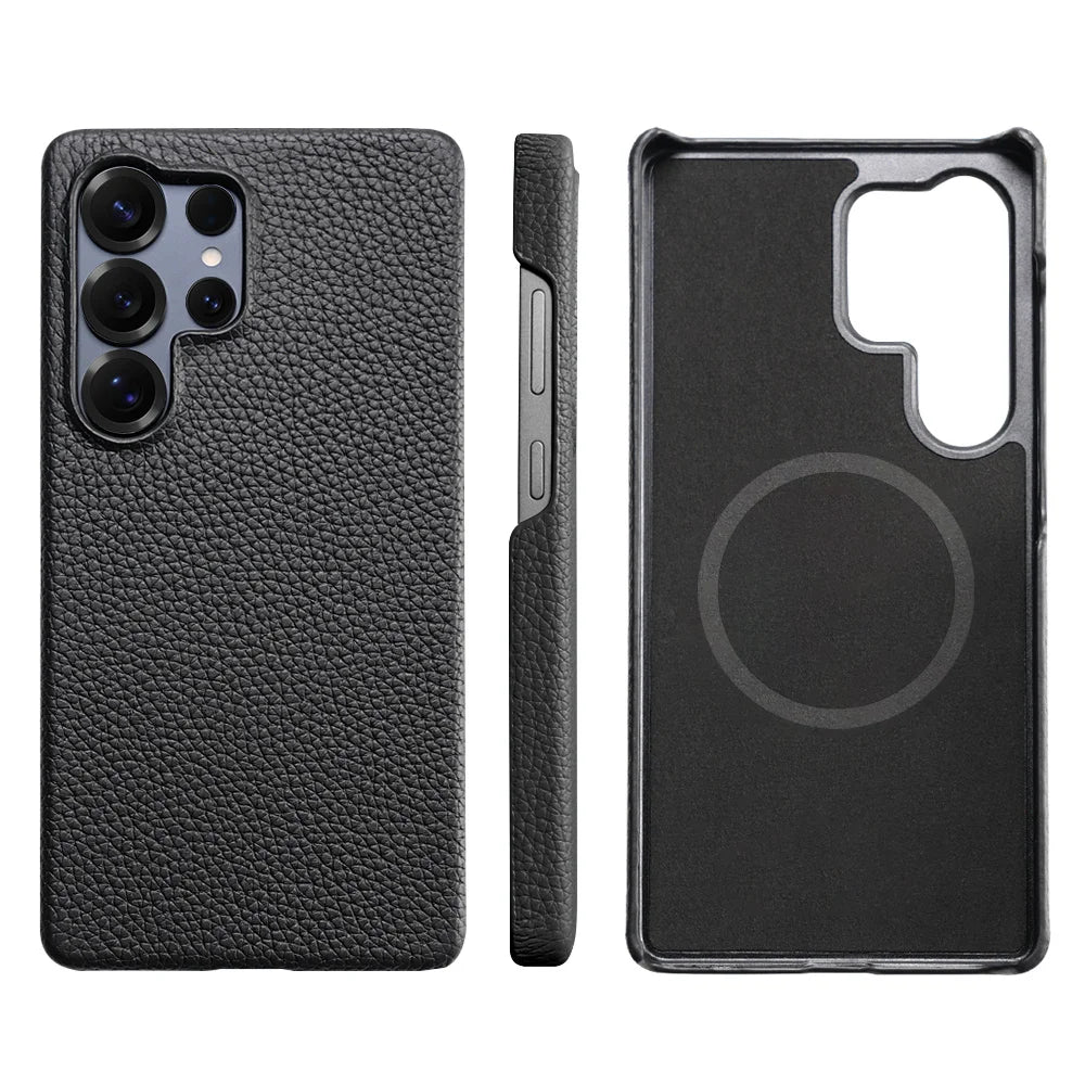 MagSafe Magnetic Leather Case for Samsung S24 S25 S26 Ultra Plus Cover