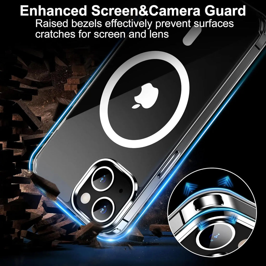 Ultra Slim Clear Magnetic Case for iPhone 16 15 14 13 12 11 Pro Max