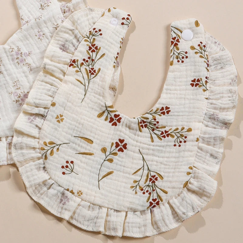 INS Style Baby Cotton Bibs Waterproof Drool Scarf Feeding Bib