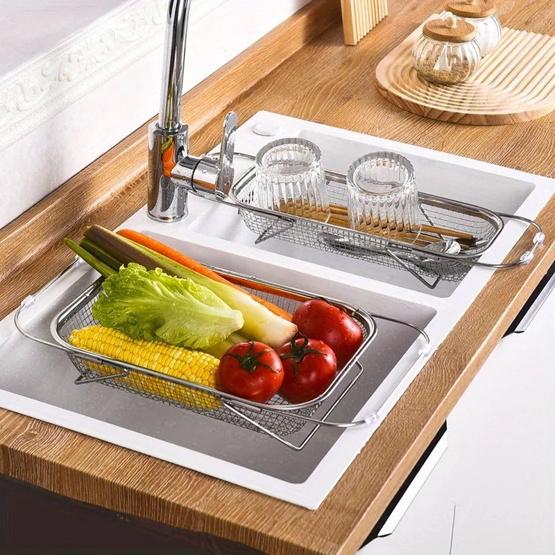 Over Sink Colander Stainless Steel Strainer Secondary image