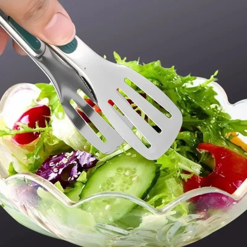 Stainless Steel Kitchen Tongs – Heat Resistant BBQ & Food Clip Tool