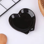 Heart Shaped Ceramic Spoon Rest Utensil Holder