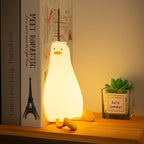 LED Duck Night Light Rechargeable Silicone Bedside Lamp