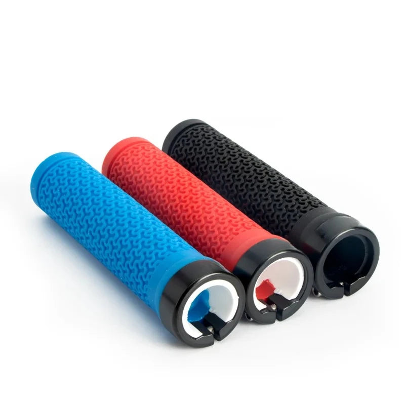 MTB Bike Handlebar Grips Single Lock Rubber Non-Slip Cycling Grip