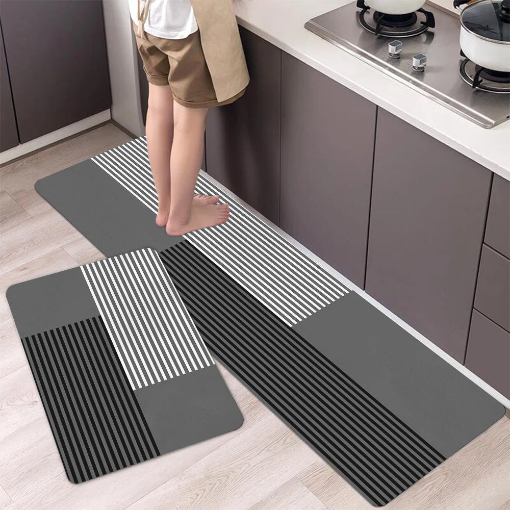 High-End Kitchen Rug Waterproof Non-Slip Washable Entrance Doormat