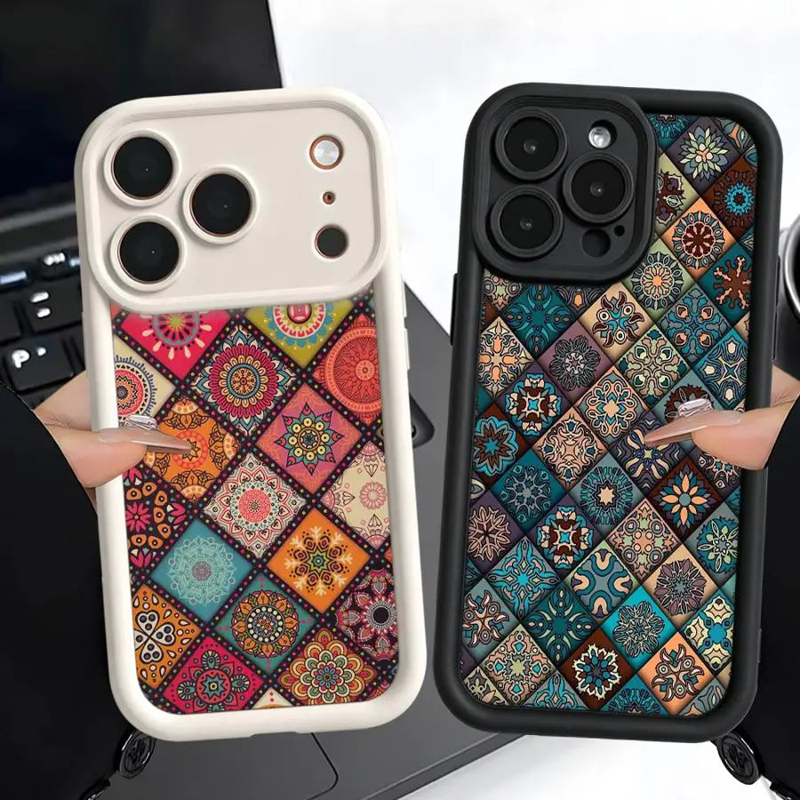Retro Bohemian Phone Case for iPhone 17 16 15 14 13 12 Pro Max Cover