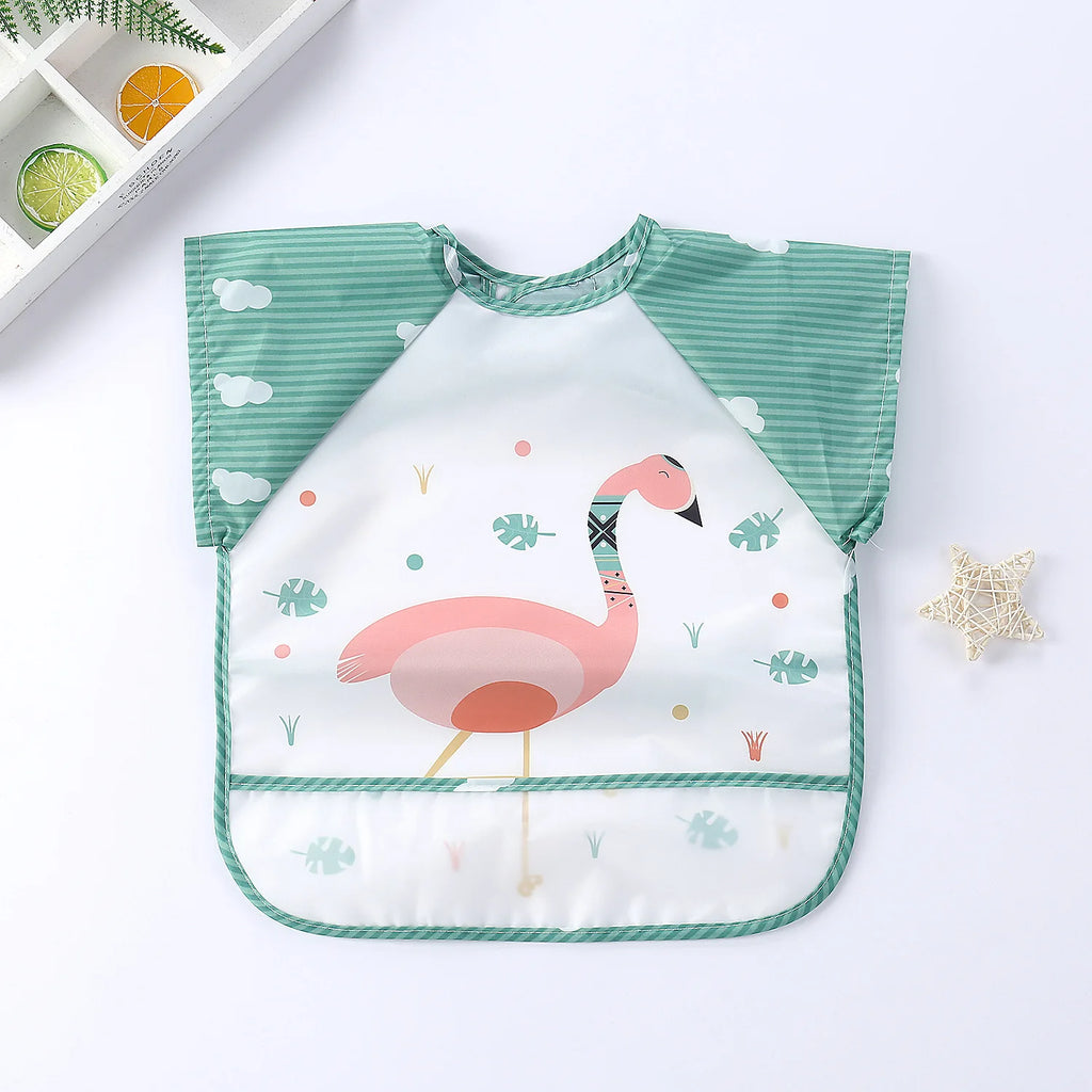 Baby Waterproof Long Sleeve Bib Smock Apron for Toddlers