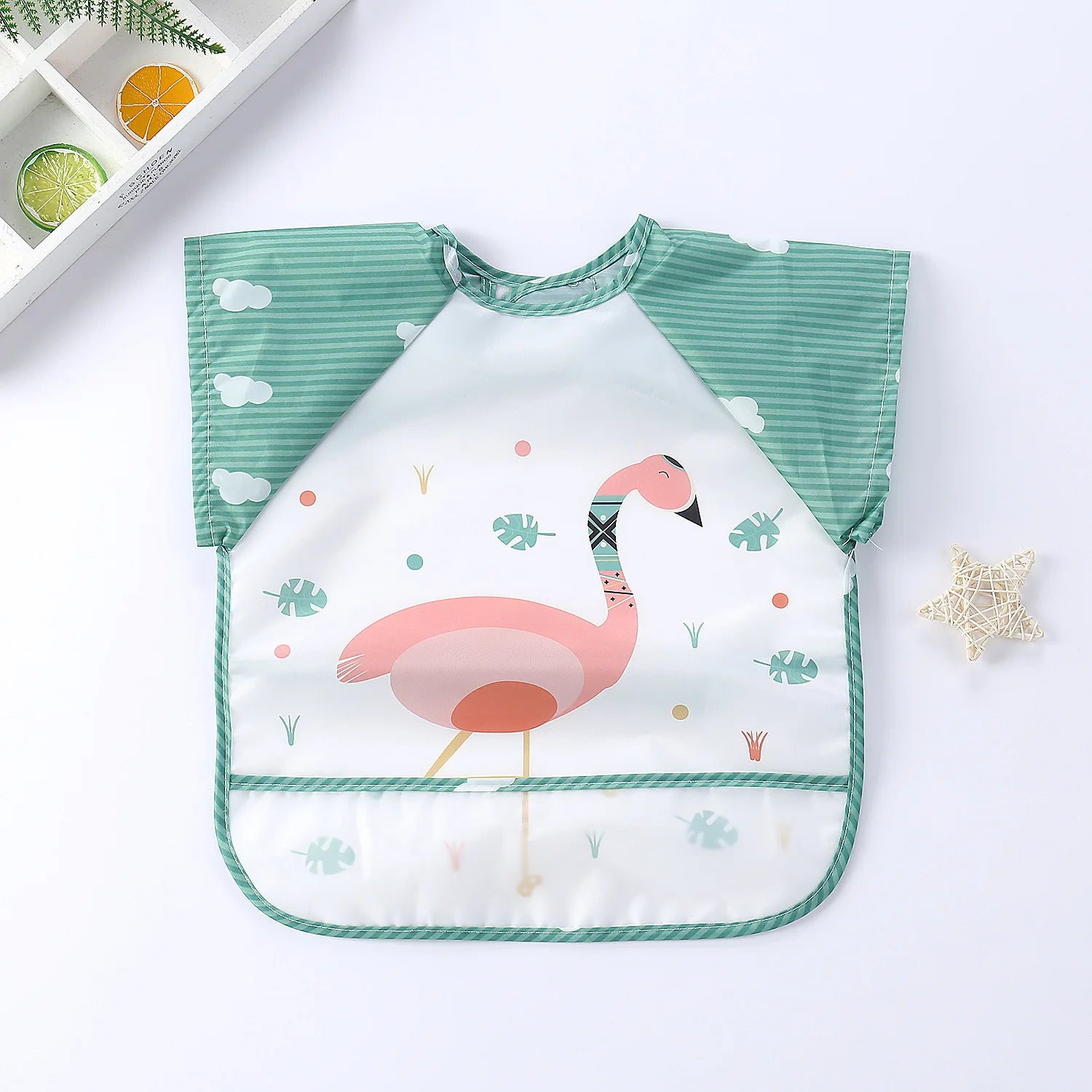 Baby Waterproof Long Sleeve Bib Smock Apron for Toddlers