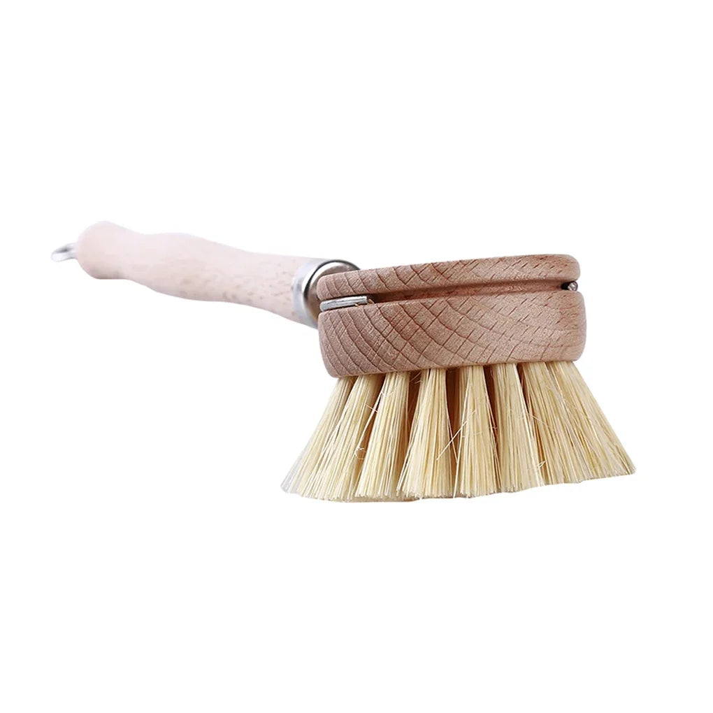 Wooden Dish Brush Long Handle Pot Cleaning Brush