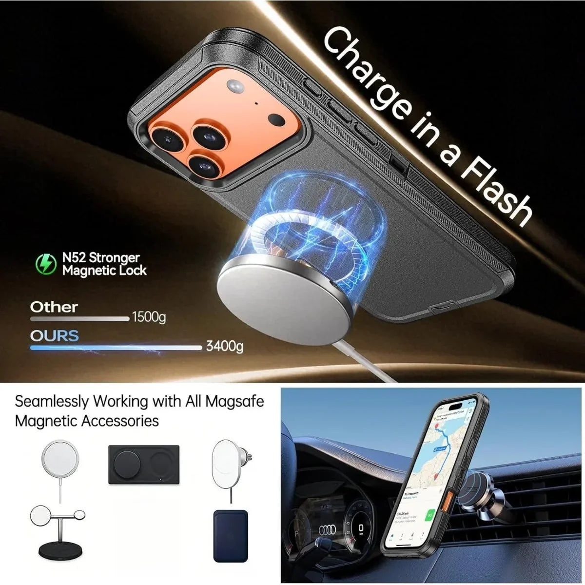 Shockproof iPhone Case – Dual Layer Armour Belt Clip