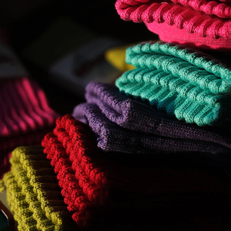 Men Vintage Thick Sports Socks Towel Bottom Casual Unisex