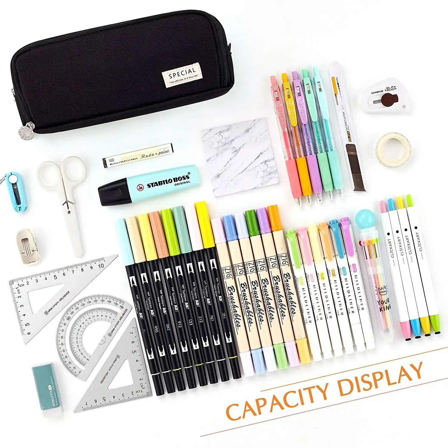 Large Capacity Pencil Case Aesthetic Pen Bag Stationery Organizer Secondary image