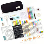 Large Capacity Pencil Case Aesthetic Pen Bag Stationery Organizer