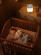 Smart LED Night Light with Clock USB Rechargeable Lamp