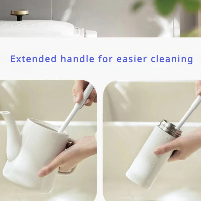 Foldable Silicone Bottle Brush 360° Long Handle