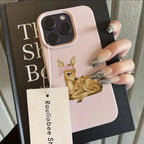 Retro Deer Lichee Pattern Case for iPhone 11 12 13 14 15 16 Pro Max