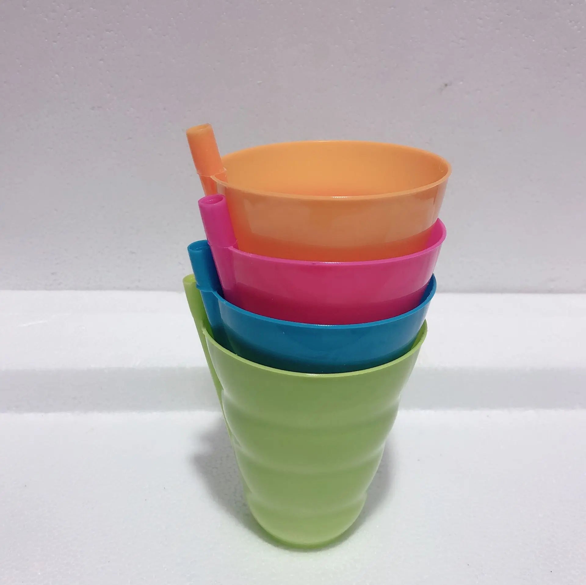 10oz Kids Straw Cup BPA Free Stackable Plastic Drink Tumbler
