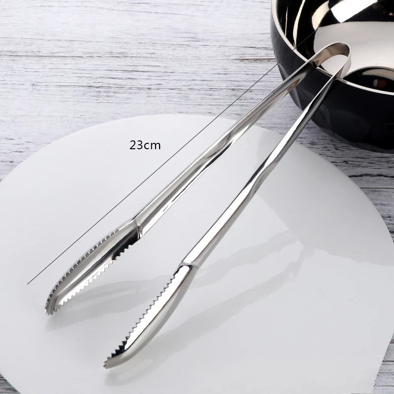 304 Stainless Steel Food Tongs UK Ice & BBQ Serving Clips