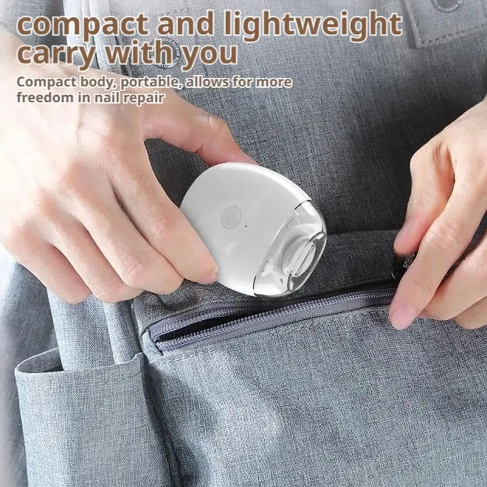 2 in 1 Electric Nail Clipper LED Nail Grinder Trimmer Tool
